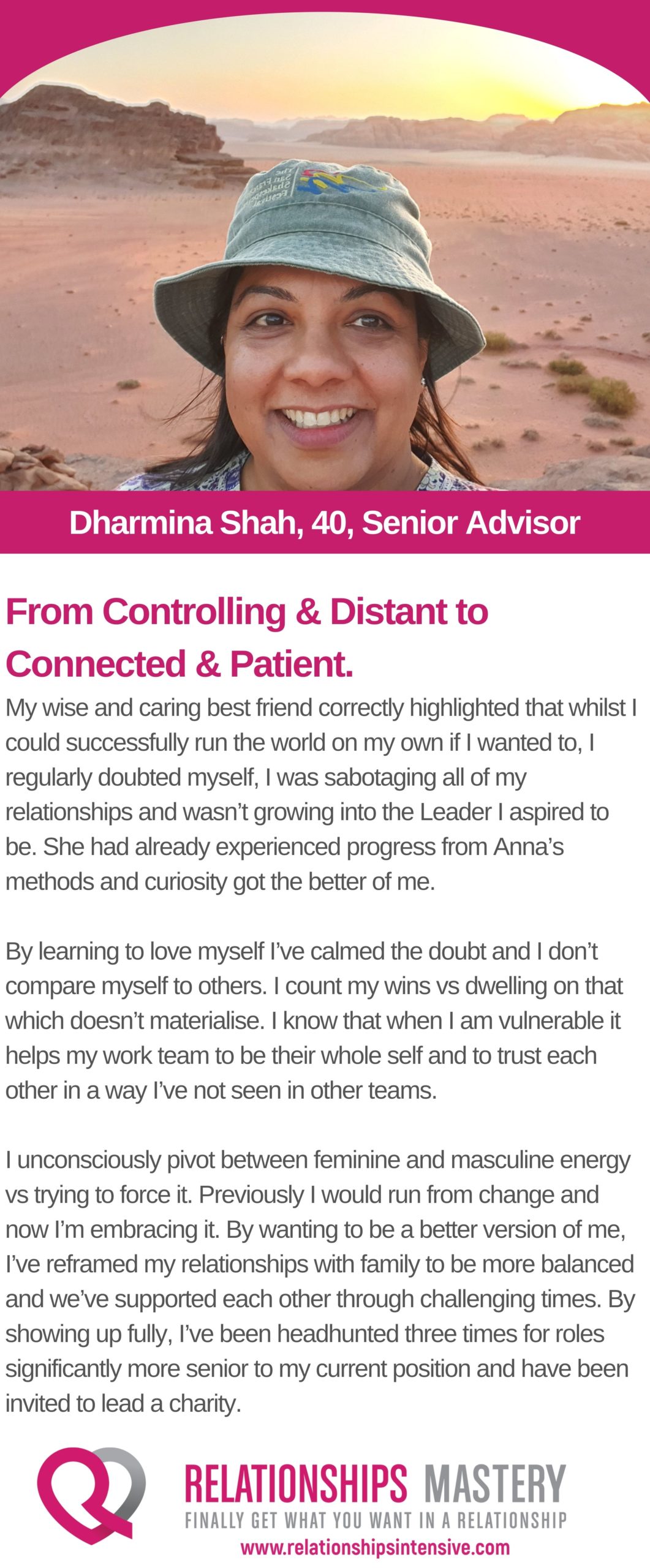 Dharmina's Testimonial